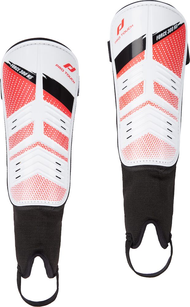 Pro Touch Force 300 HS - Parastinchi Unisex Adulto, Guscio Rigido In Polipropilene, Con Cinghie Velcro E Elastici Per Il Piede, Protezione Sportiva